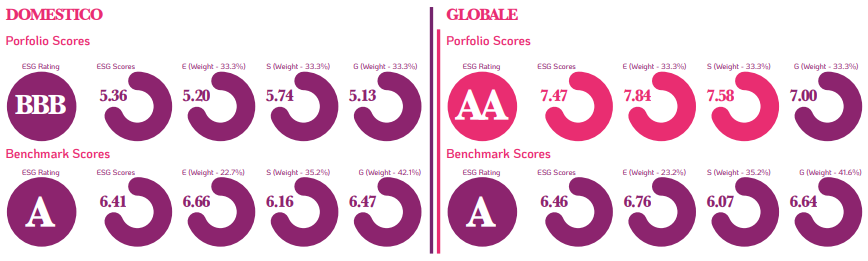 Portfolio score Domestico/Globale