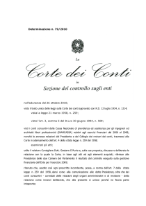 Relazione Corte dei Conti 2009