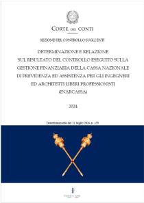 Copertina relazione Corte dei Conti 2024